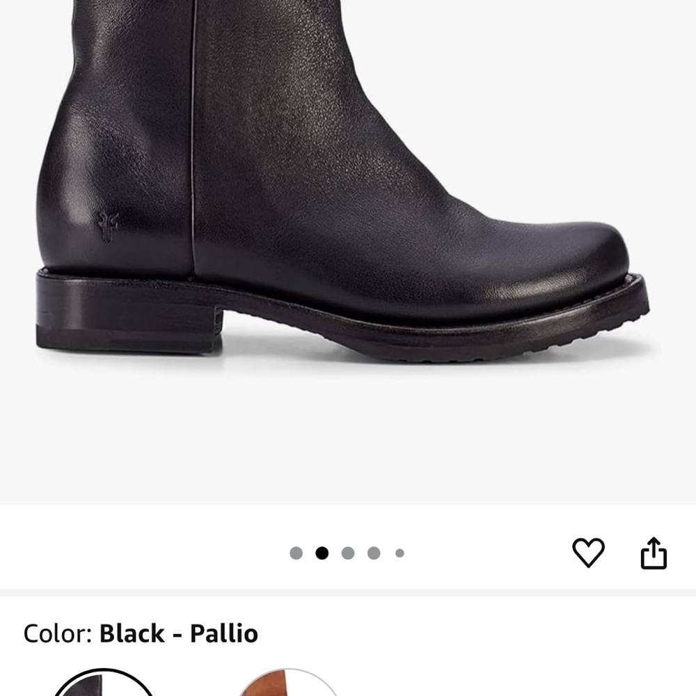 Frye Black Leather Ankle Boots